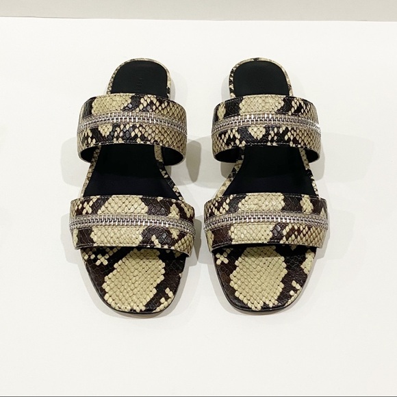 Rebecca Minkoff Snakeskin Marciann Slide Sandals - Picture 2 of 6